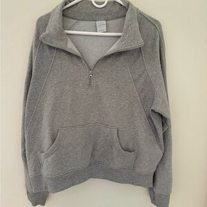 Gray Quarter-Zip Sweatshirt